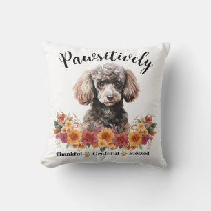 Underbart Tacksam Tacksam Salig Söt Hund Kudde