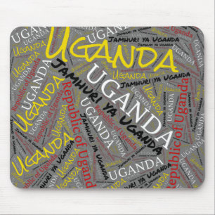 Underbart Uganda Flagga Färg Patriotic Musmatta