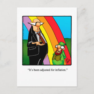 Underbart vykort för Inflation Humor