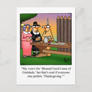 Underbart vykort för Thanksgiving Humor