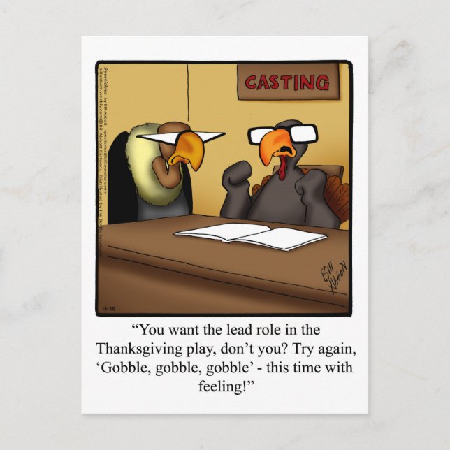 Underbart vykort för Thanksgiving Humor (Framsida)