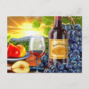 Underbart vykort för vin och druvor
