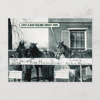 Underbart vykort - Horse Middag