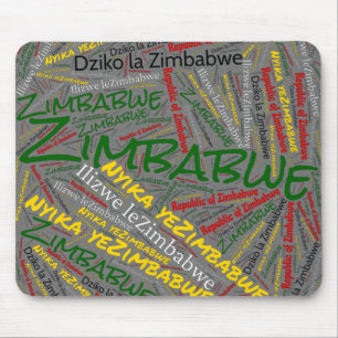 Underbart Zimbabwe Flagga Färg Patriotic Musmatta