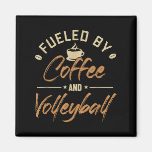Underblåst av Coffee and Volleyball Coach Team Pla Magnet