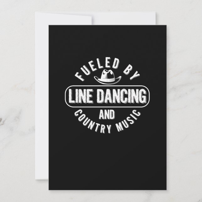 Underblåst av Line Dancing Land Music Cowboy Gift Inbjudningar (Framsida)
