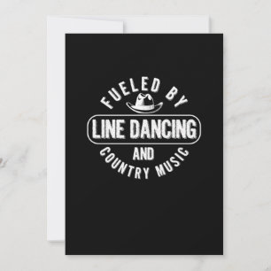 Underblåst av Line Dancing Land Music Cowboy Gift Inbjudningar