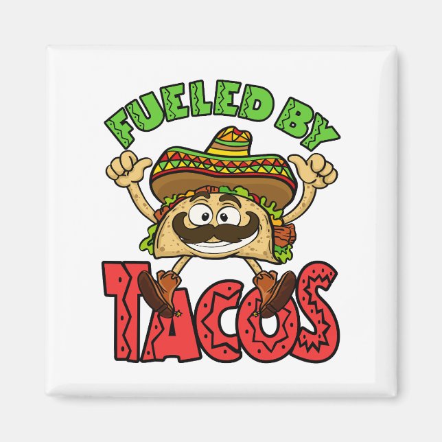 Underblåst av Tacos Taco Älskare Magnet (Framsidan)