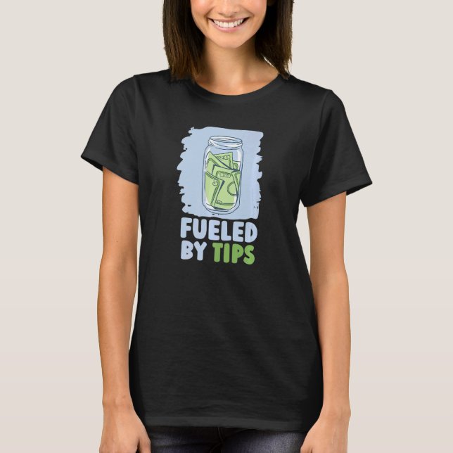 Underblåst av Tips Server Restaurant Worker Servit T Shirt (Framsida)