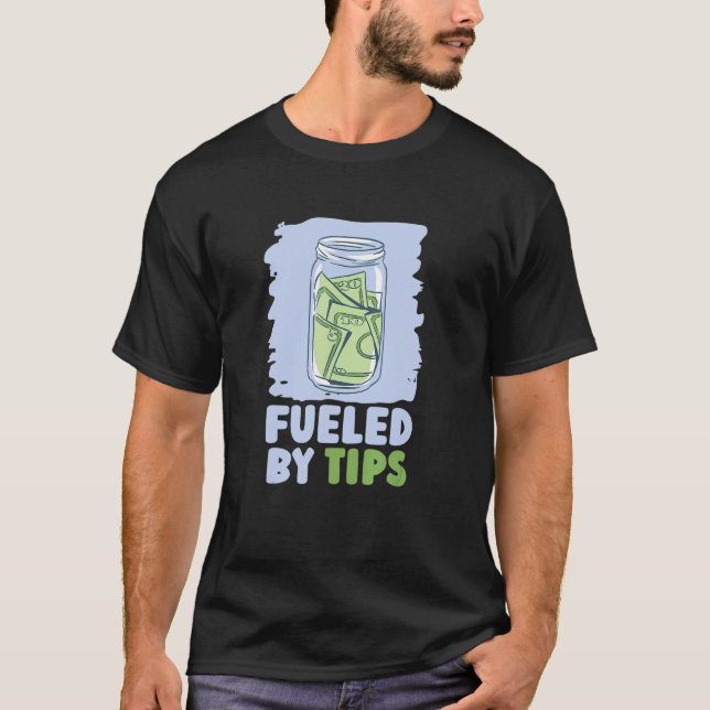 Underblåst av Tips Server Restaurant Worker Servit T Shirt (Framsida)