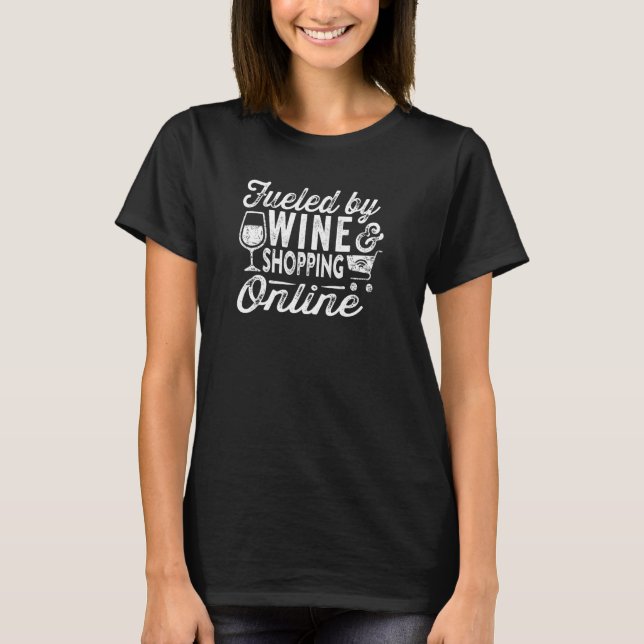 Underblåst av Vin och köpande Online Vin-offertnot T Shirt (Framsida)