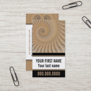 Underbogsera Tan Spiral Abstrakt Visitkort