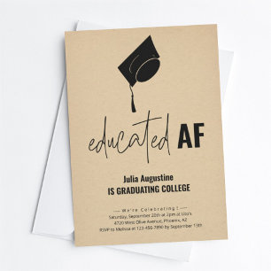 Underbyggd AF-inbjudan för Studentfest Inbjudningar