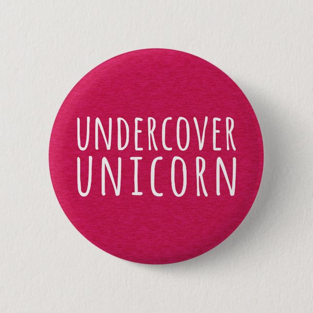 Undercover Unicorn Funny Quote Knapp (Framsida)