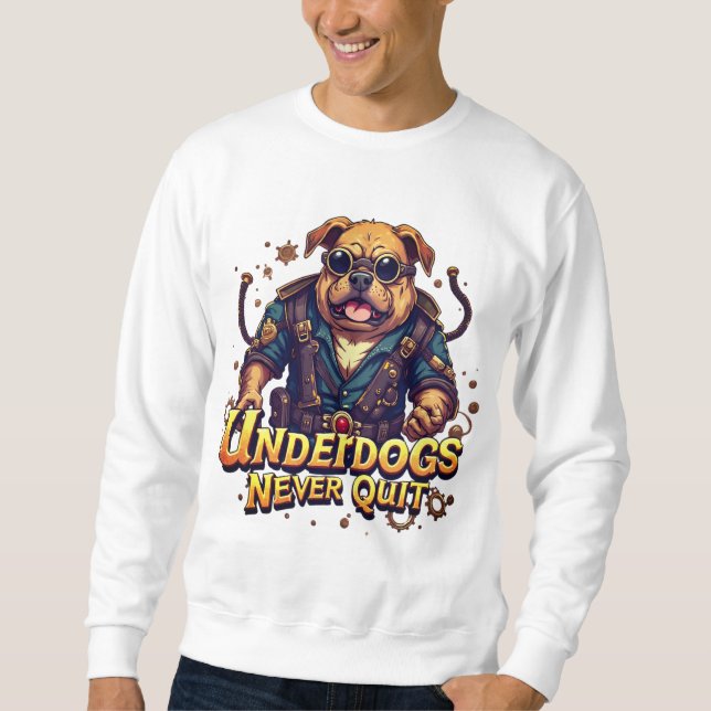Underdog-tröja – Motiverande Lång Ärmad Tröja (Framsida)