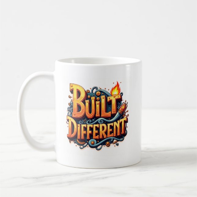 Underdogs Built Different Mug – Motivational Coffe Kaffemugg (Vänster)