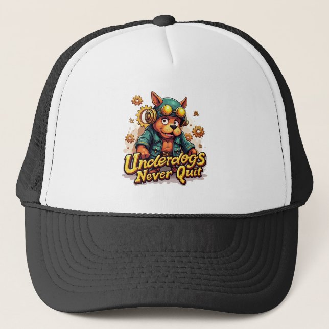 Underdogs Never Quit Cap – Motivational Hat Keps (Framsida)