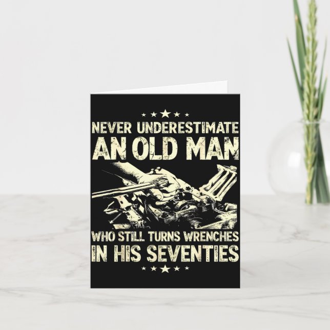 Underestimate an old man who turns wrenches  kort (Framsida)
