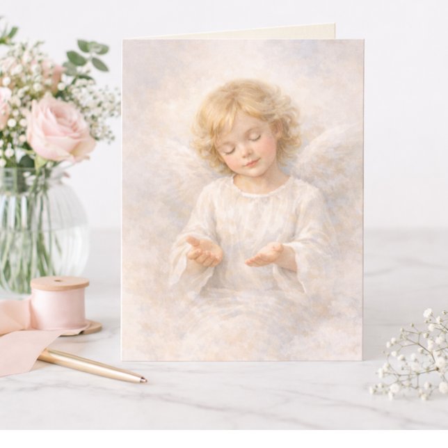 Undergivenhetens ängel Akvarell Otryckt Kort (Skapare uppladdad)