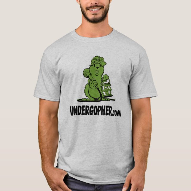 Undergopher grå färg t-shirt (Framsida)