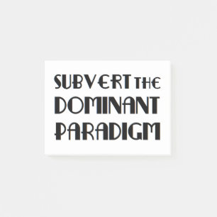 undergräva det dominerande paradigmet post-it block