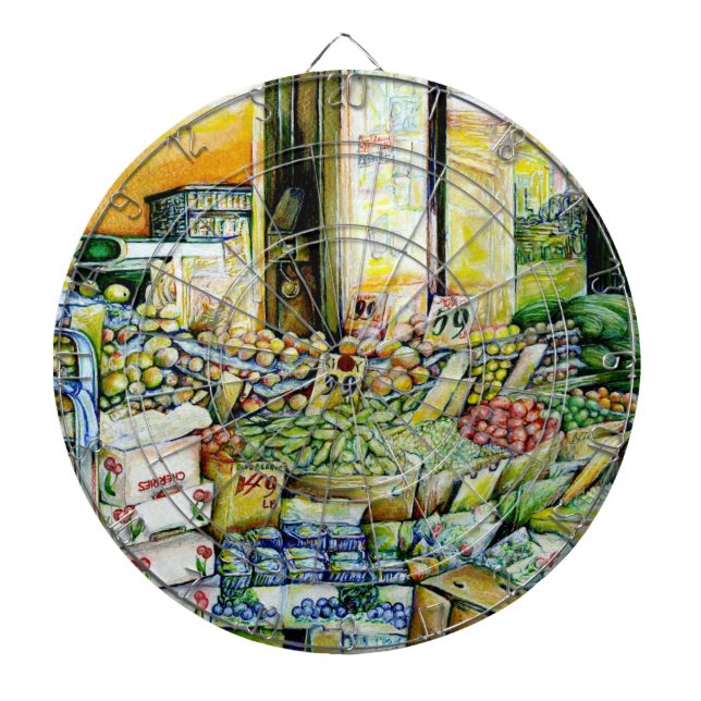 Undergrävande av konstnärlig konfektion darttavla (Framsidan)