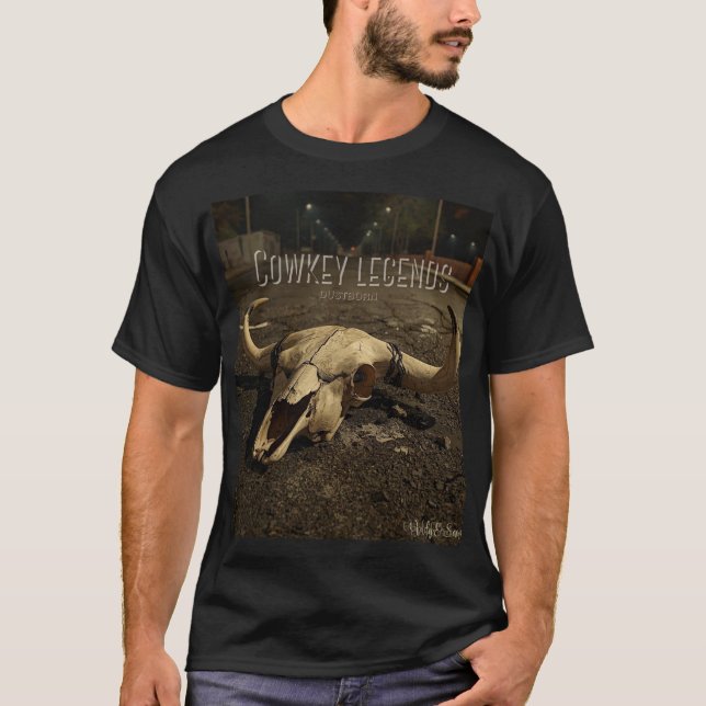Underground Streetwear Skull Western Black T-shirt (Framsida)