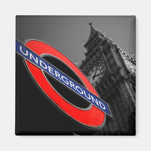 Underground vid Westminster kylskåp Magnet (Framsidan)