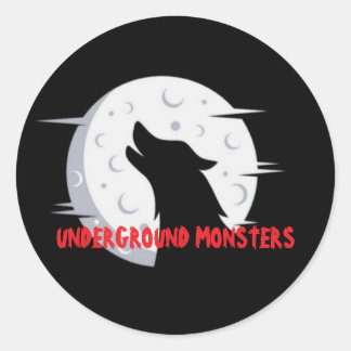 UNDERGRUNDMONSTERS STICKER RUNT KLISTERMÄRKE