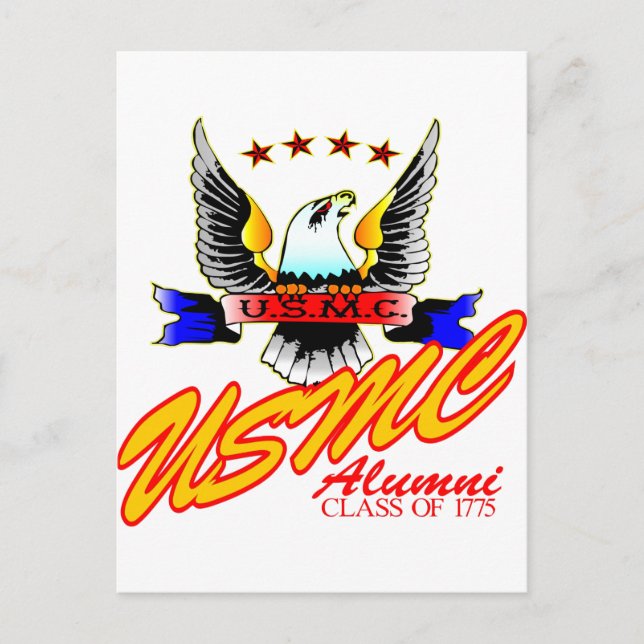 Undergrupp 1775 USMC Alumni Eagle Vykort (Framsida)