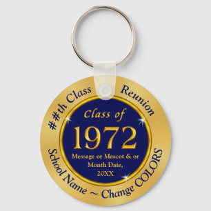 Undergrupp 1972 Favors, Keychains Navy Blue och Gu Nyckelring