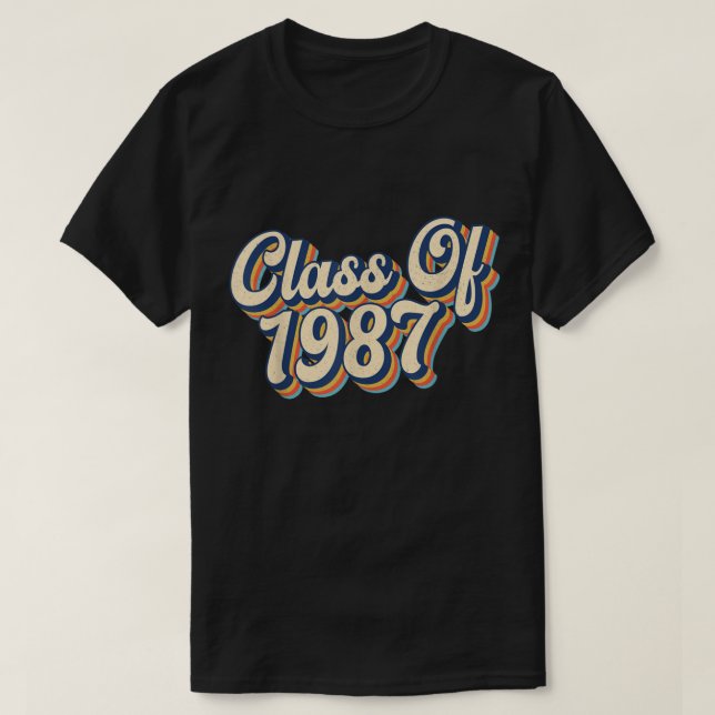 Undergrupp 1987 Vintage för skolavgång T Shirt (Design framsida)