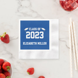 Undergrupp 2023 Deep Blue and White Studenten Pappersservett