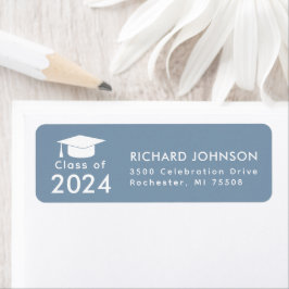 Undergrupp 2024 Blå vit Studenten-retur Returadress Etikett