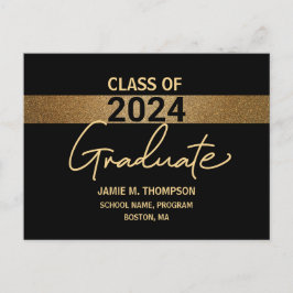 Undergrupp 2024 Guld och Svarta Studenten Vykort