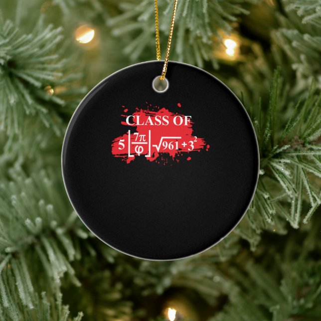 Undergrupp 2024 Math Geek Funny Pi 8th Klass Gradu Julgransprydnad Keramik (Träd)