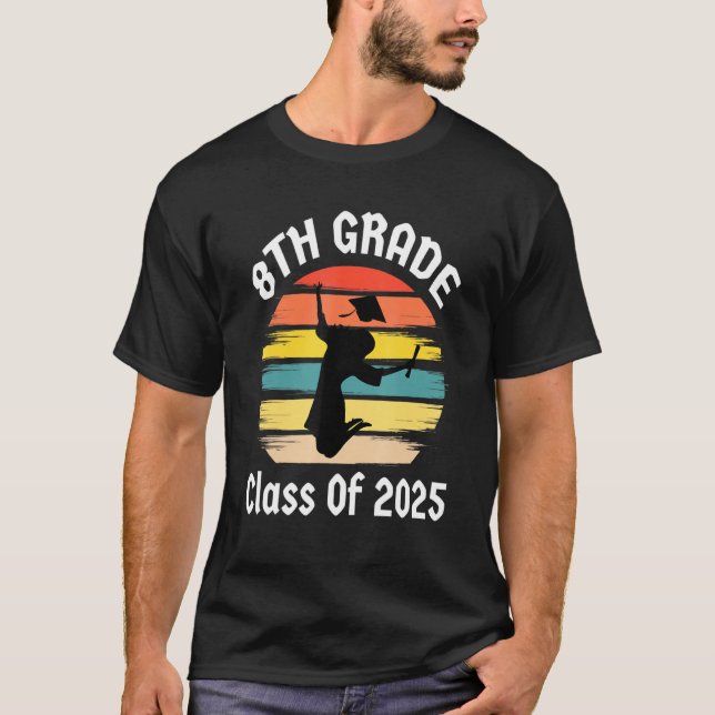 Undergrupp 2025 åttonde Klass Studenten för flicko T Shirt (Framsida)