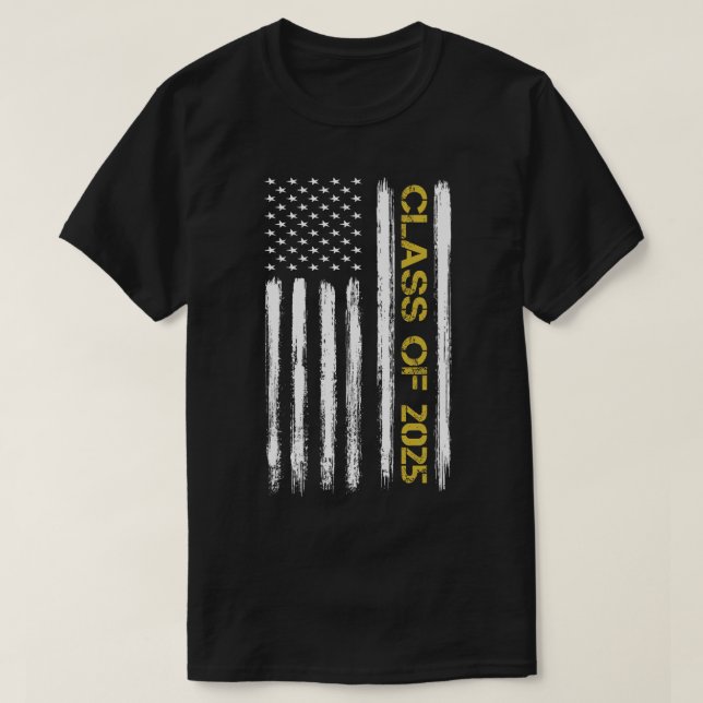 Undergrupp 2025: Senior Patriotic American Flagga  T Shirt (Design framsida)
