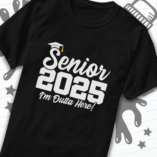 Undergrupp 2025 Studenten 2025 års gymnasienior T Shirt (Skapare uppladdad)