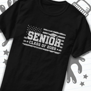 Undergrupp 2029 Studenten American Flagga Senior 2 T Shirt