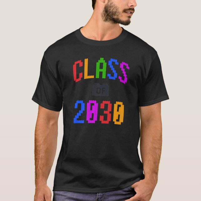 Undergrupp 2030 Kids Bricks Leksak Femte Klass-sko T Shirt (Framsida)