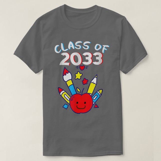 Undergrupp 2033 Back to school Kindergarten First  T Shirt (Design framsida)