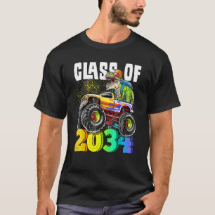 Undergrupp 2034 Rex Dinosaur Monster Lastbil Kinde T Shirt