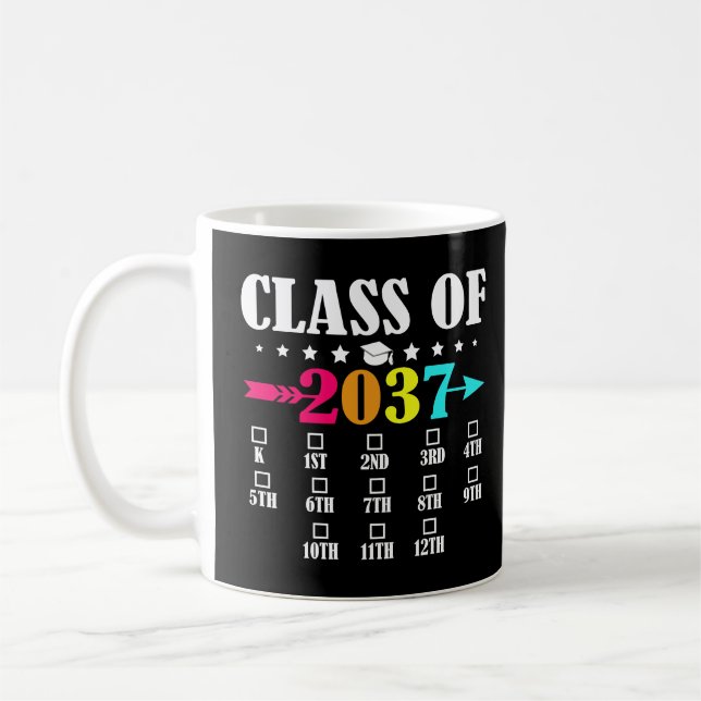 Undergrupp 2037 Kindergarten 12:e Klass Studenten Kaffemugg (Vänster)