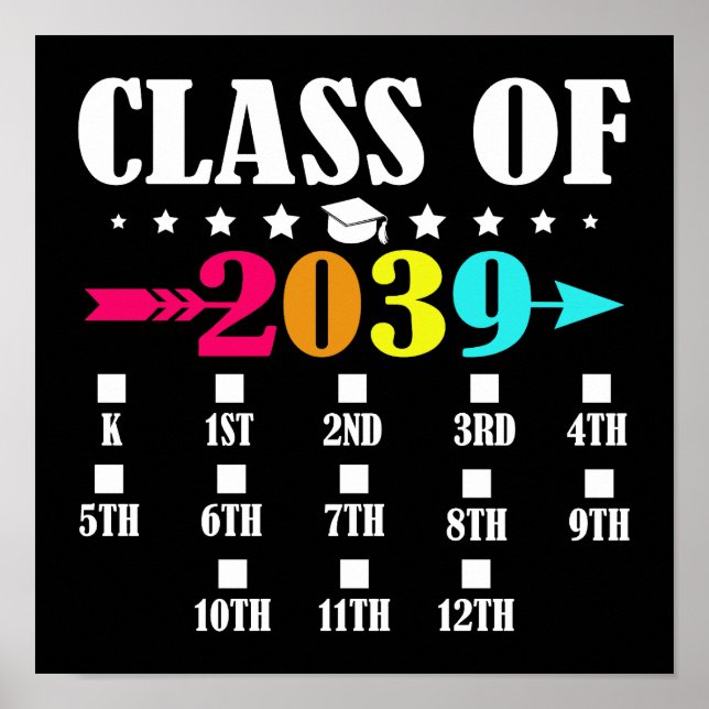 Undergrupp 2039 Kindergarten Studenten 12:e Klass Poster (Framsidan)