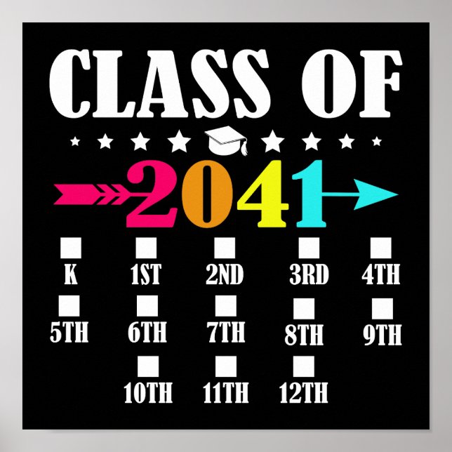 Undergrupp 2041 Kindergarten Studenten 12:e Klass Poster (Framsidan)