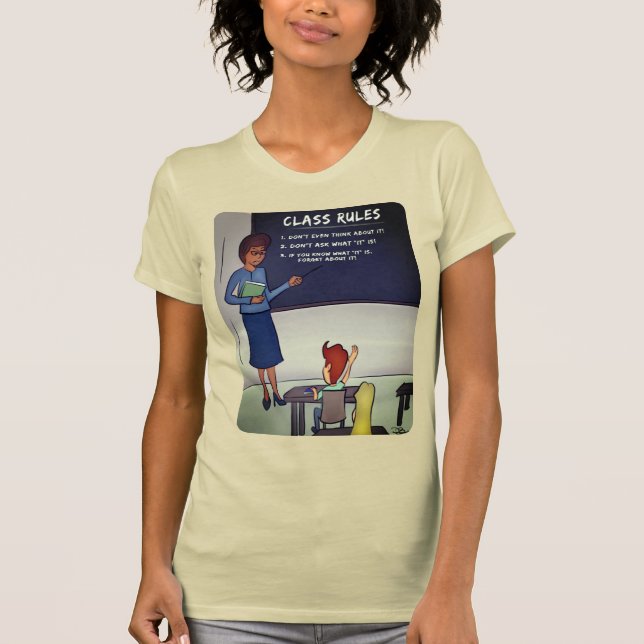 Undergrupp Regler Kvinnor i Beige T-Shirt (Framsida)