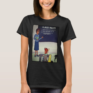 Undergrupp Regler Kvinnor i svart T-Shirt