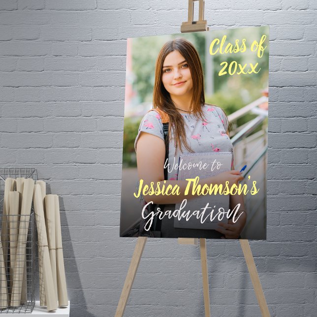 Undergrupp till 2025 Photo Studentfest Välkommen Poster (Class of 2025 Photo Graduation Party Welcome Poster)