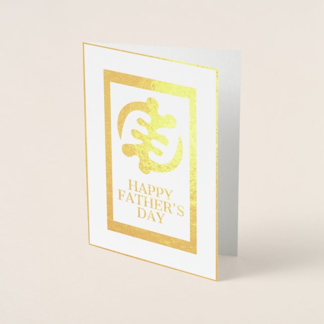 Underhåll Adinkra fadersdags gratulationskort Folierat Kort (Framsida)